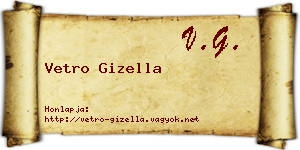 Vetro Gizella névjegykártya